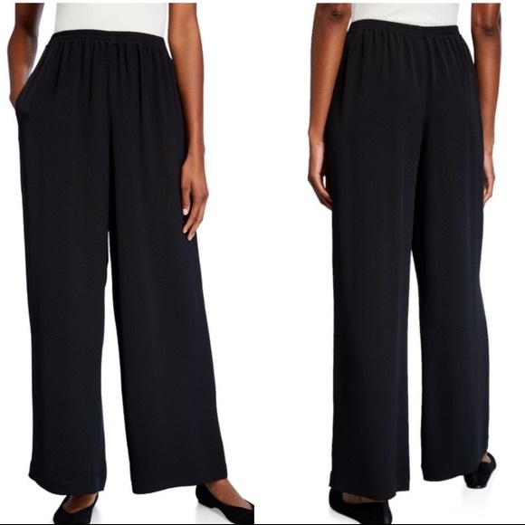Eskandar Wide-Leg Silk Trousers